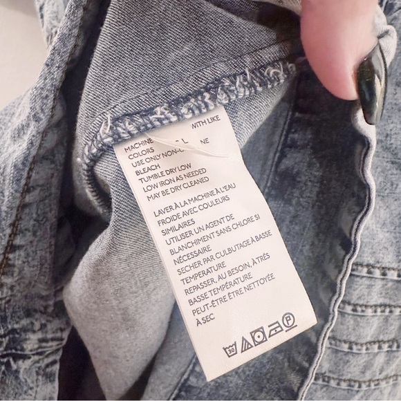 Free People Sweet Surrender Denim Mini Dress Cotton - Picture 5 of 7